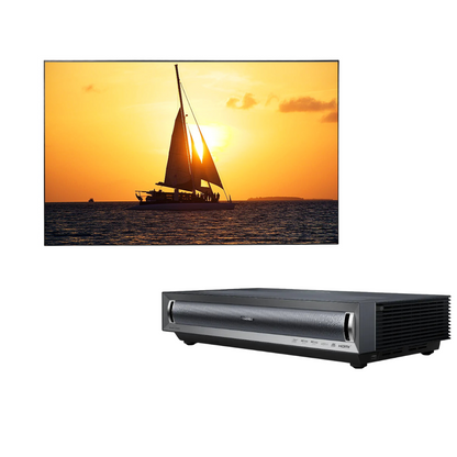 Hisense PX3-Pro Laser TV & Celexon Fresnel UST Kontrastleinwand Bundle