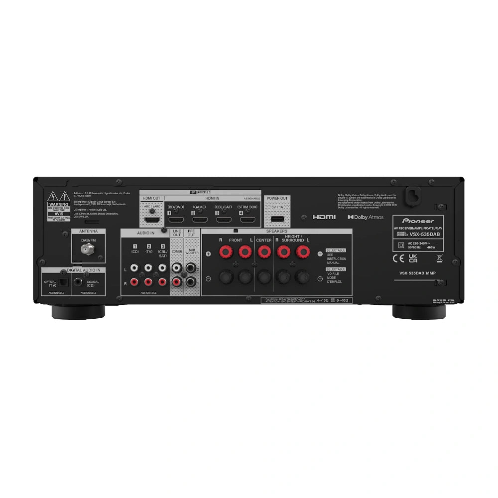 Pioneer VSX-535 DAB Back