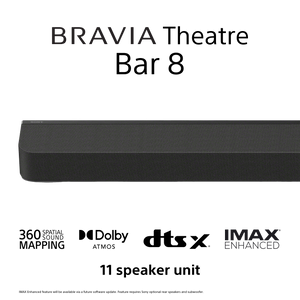 BRAVIA Theatre Bar 8 – Einzel-Soundbar mit 360 Spatial Sound Mapping, Dolby Atmos® und DTS:X®