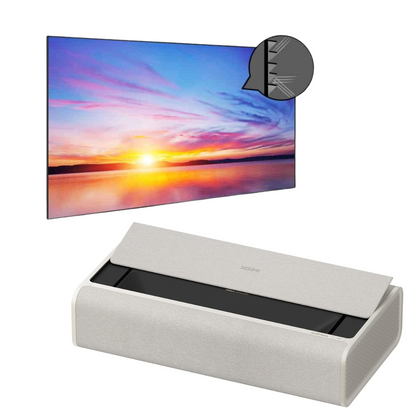 XGIMI AURA 2 4K Laser-TV & Black Grid CLR Leinwand